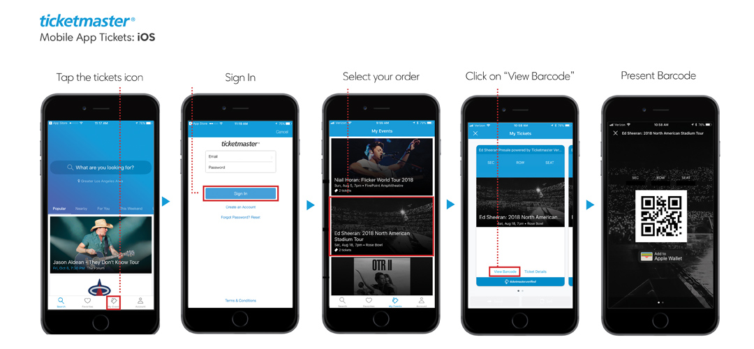 How to access your Chiefs Tickets from Ticketmaster: Apple User ...